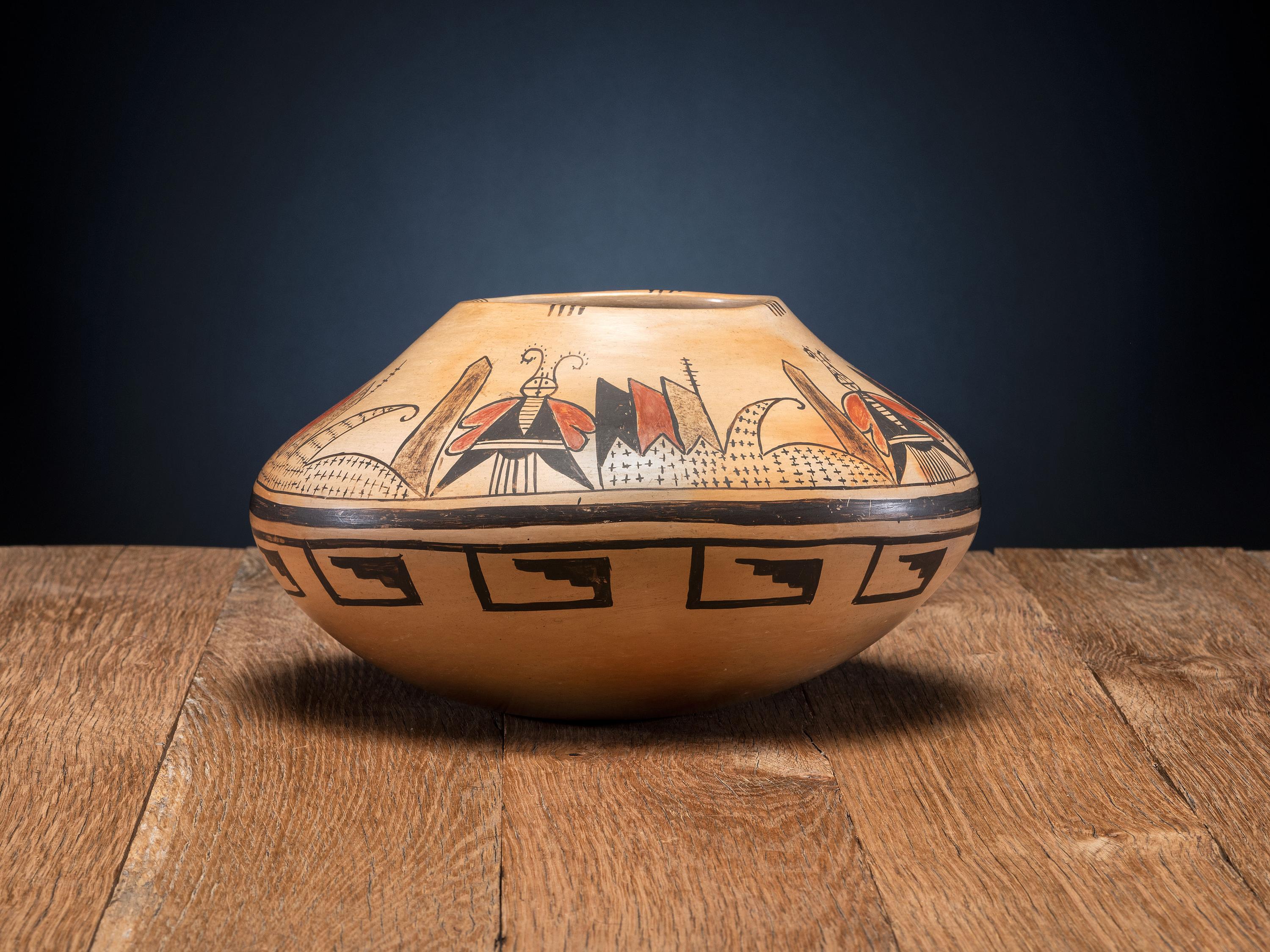 Pottery Jar, with Butterflies