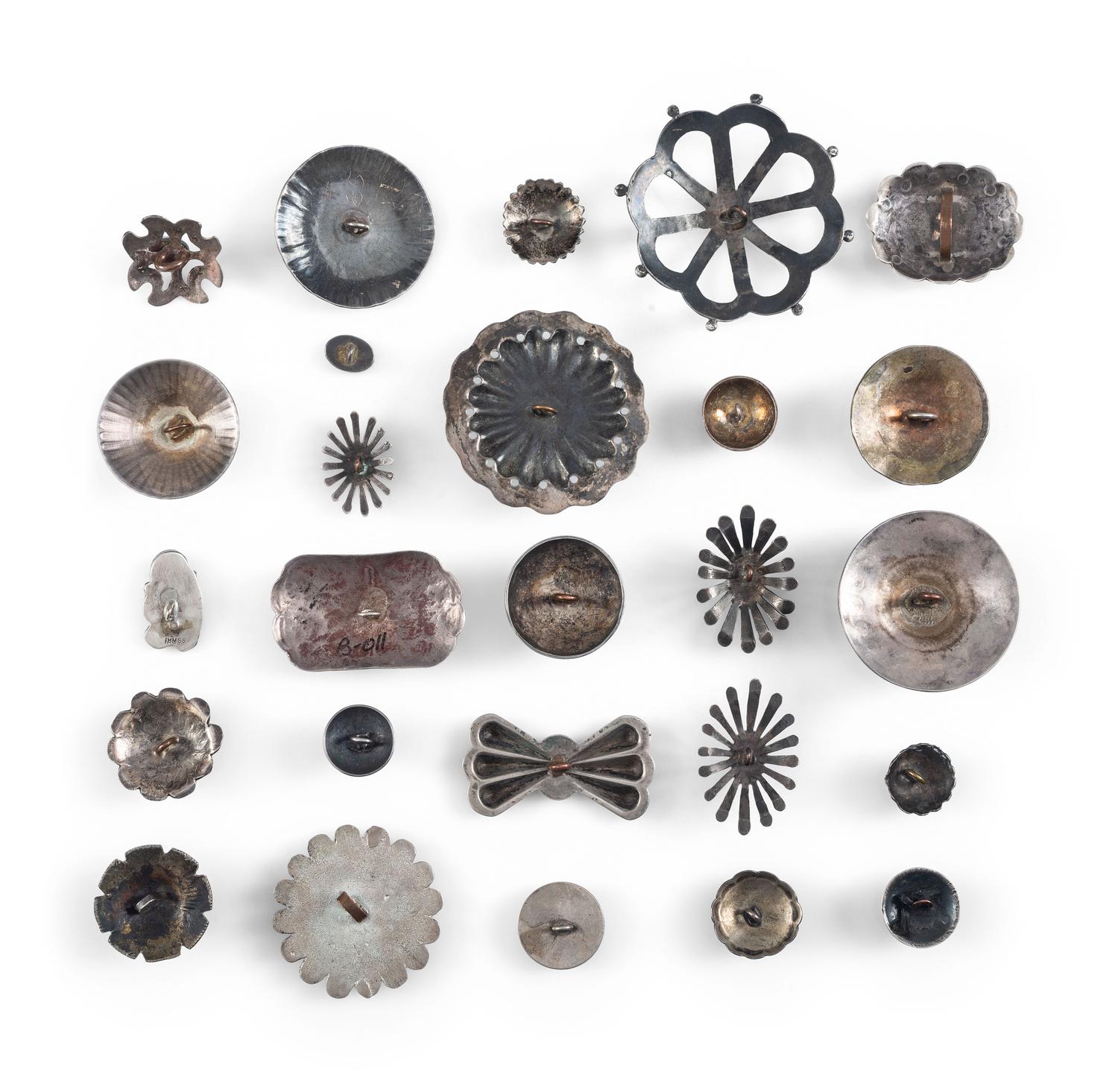 Navajo Silver and Turquoise Buttons