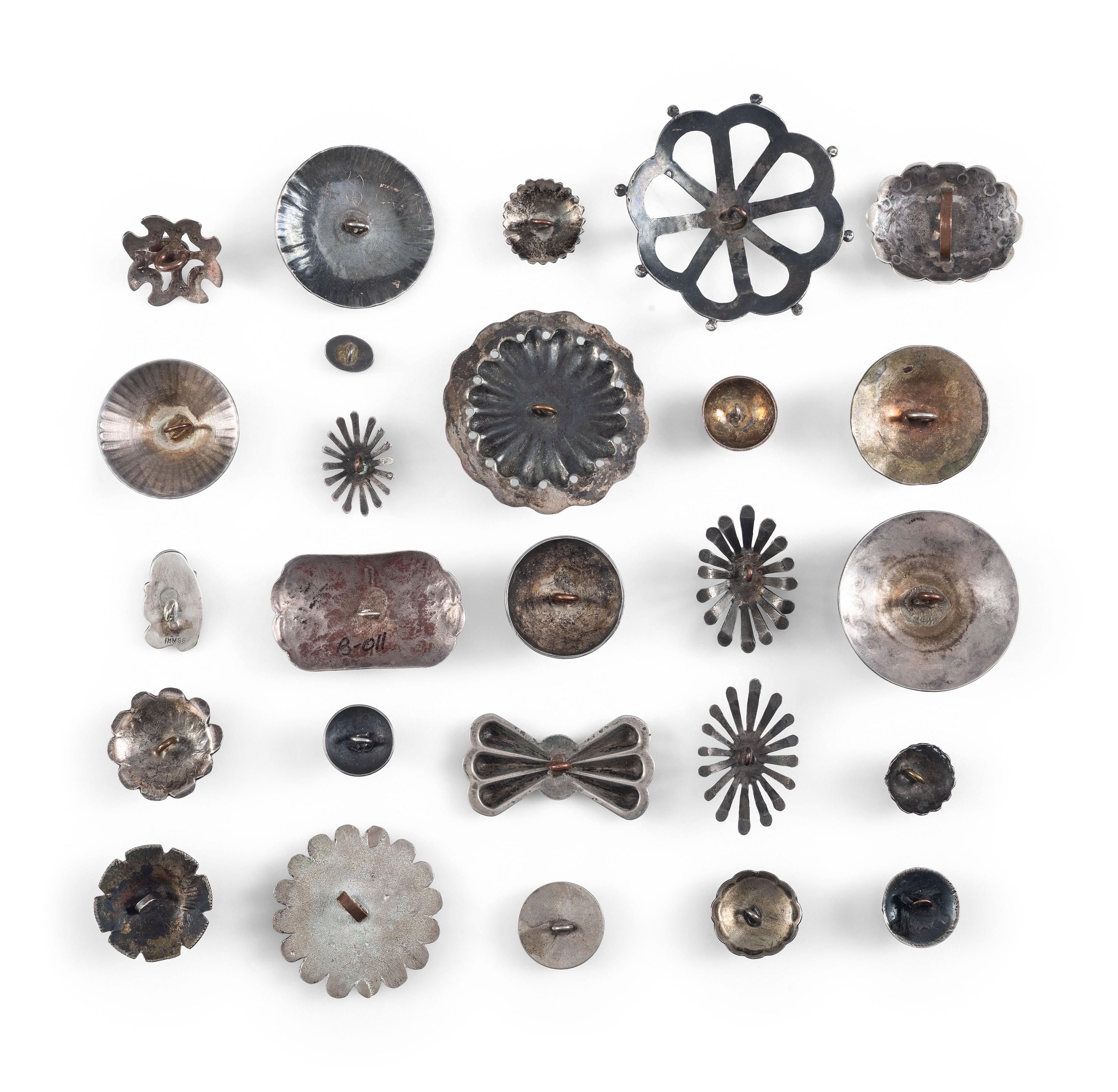 Navajo Silver and Turquoise Buttons