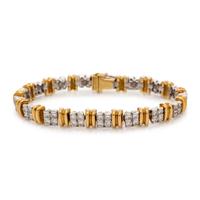 BICOLOR GOLD AND DIAMOND BRACELET