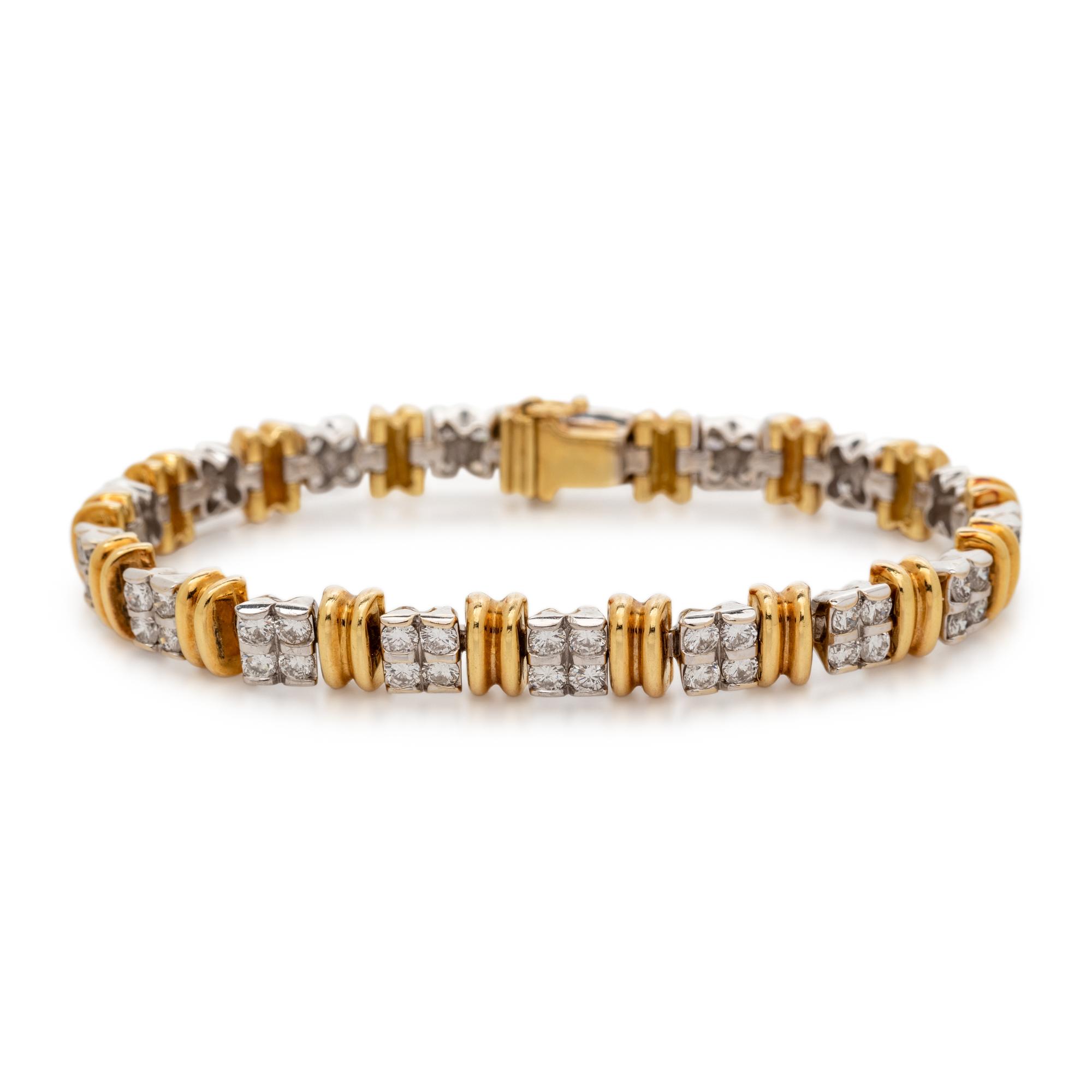 BICOLOR GOLD AND DIAMOND BRACELET