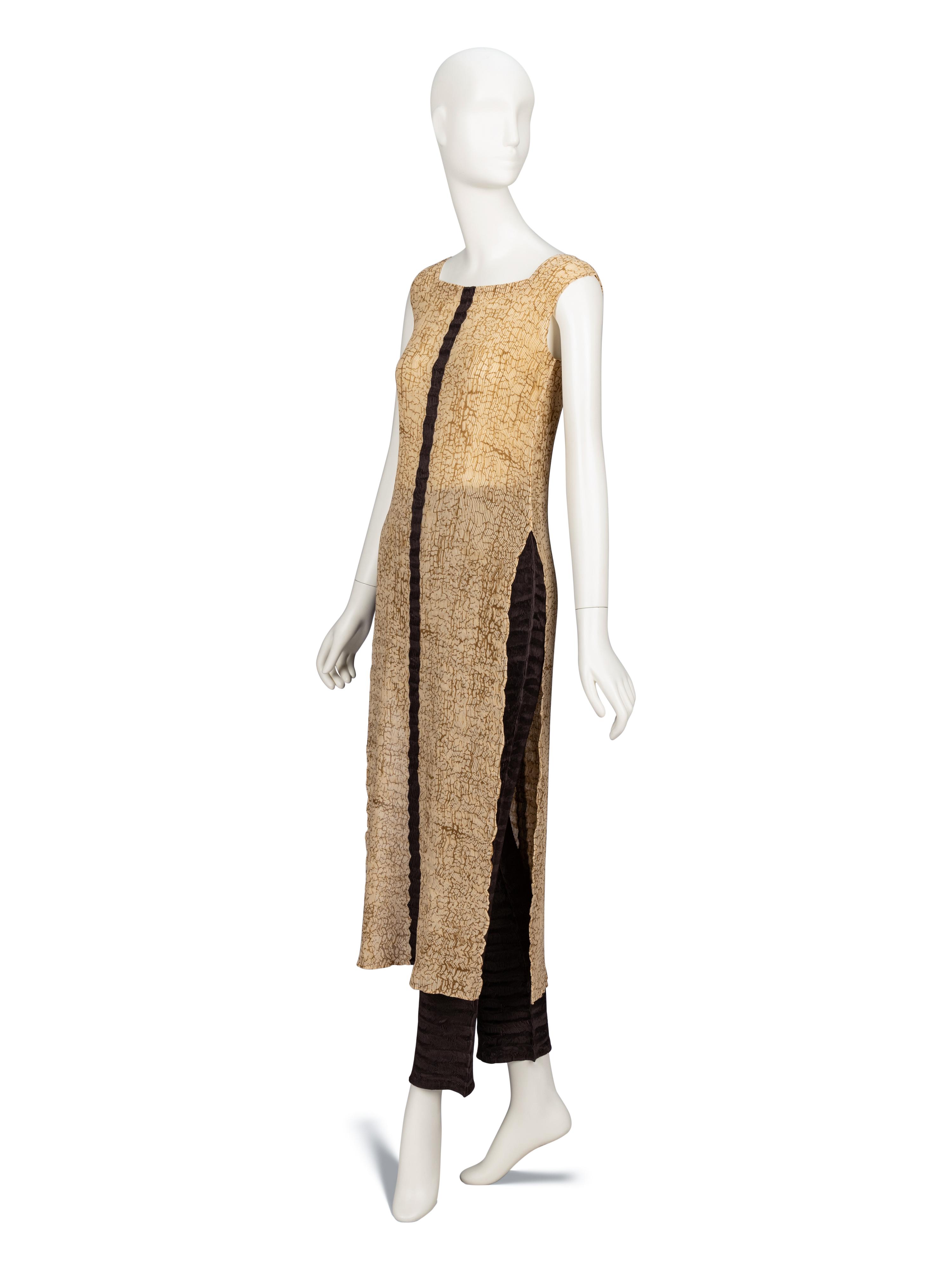 Issey Miyake, Pleated Tunic & Pant Ensemble