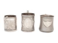 Three American Silver Mugs
