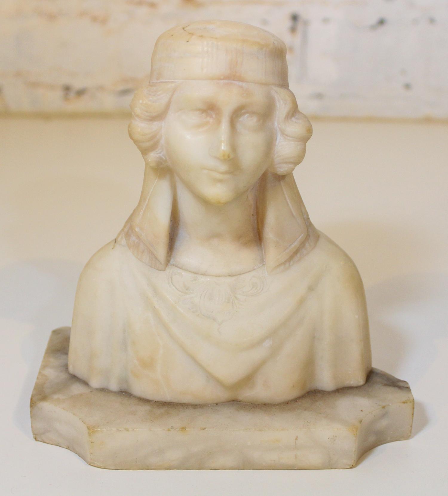 An Italian Marble Bust. Height overall 7 1/4 inches.
