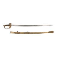 Non-Regulation Import Staff & Field Officers Sword Inscribed to Lt. Col. Andrew W. Raffen - 19th Illinois Infantry