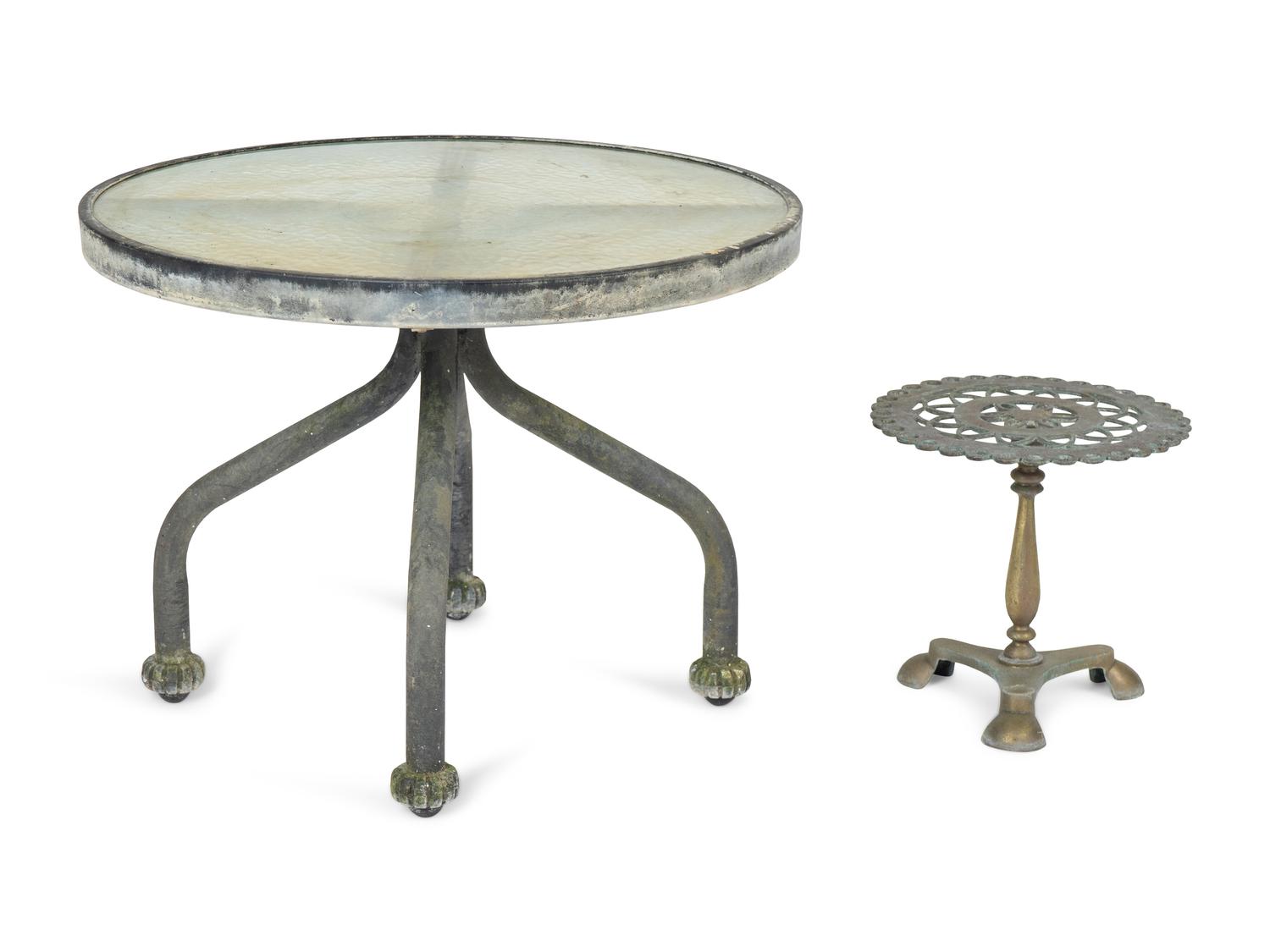 Two Small Outdoor Tables
