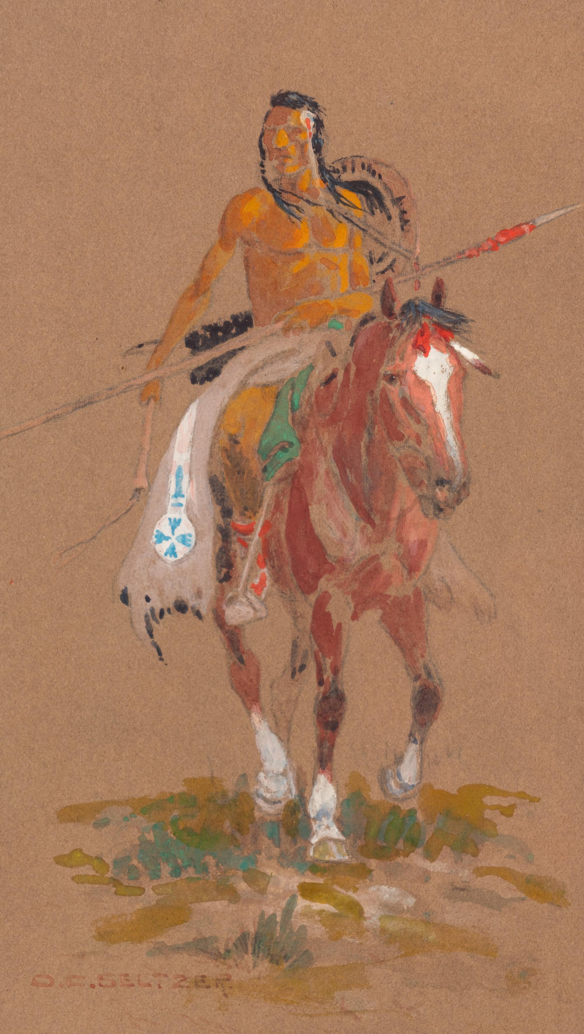 Indian Brave on Horseback