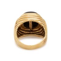 TIFFANY & CO. YELLOW GOLD AND ONYX RING