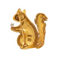Yellow Gold Squirrel Brooch
