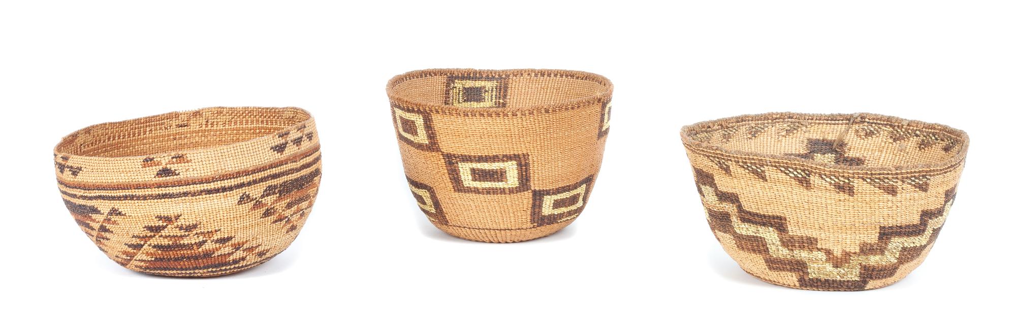Three Hupa Baskets