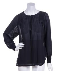 A Chloe Black Silk Blouse, Size 38.