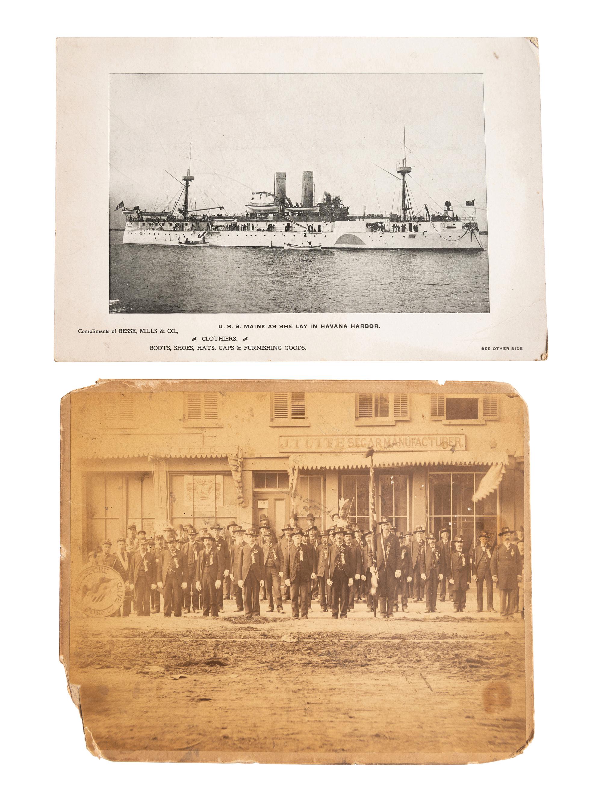 [EARLY PHOTOGRAPHY] - [AMERICA AT WAR] Over 100 images, mostly military in subject matter, various dates from Civil War to WWII.