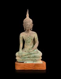 A Thai Bronze Figure of Buddha