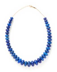 JACQUIE AICHE, YELLOW GOLD AND LAPIS LAZULI NECKLACE