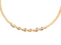 BICOLOR GOLD AND DIAMOND NECKLACE