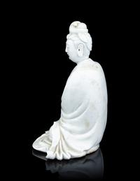 A Blanc-de-Chine Porcelain Figure of Guanyin