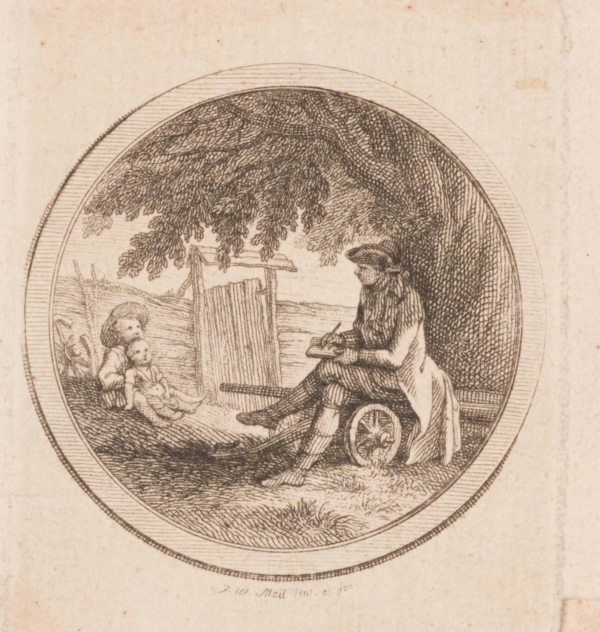 Johann Wilhelm Meil (German, 1733-1805); Two Untitled Etchings