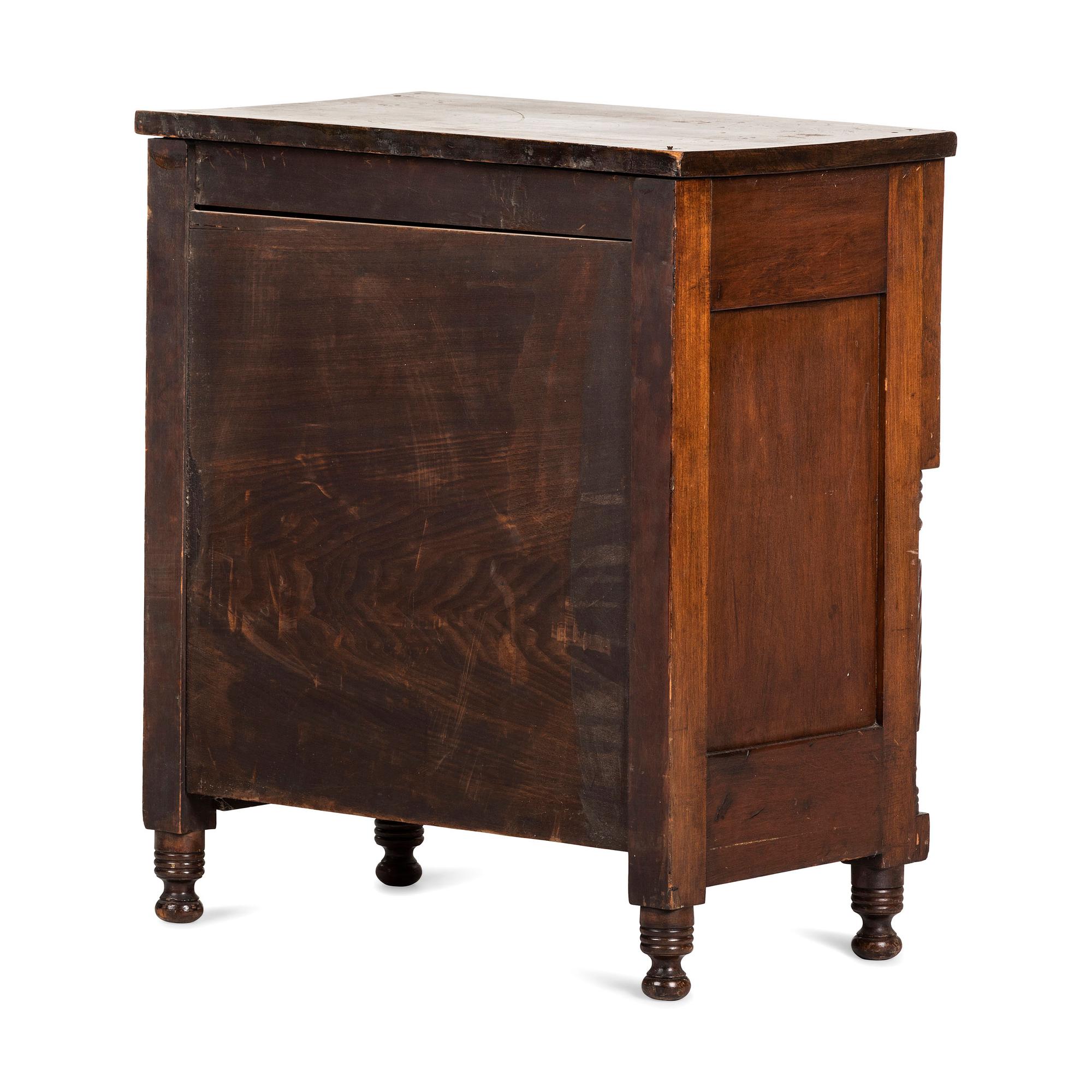 A Classical Ohio Cherrywood and Walnut Child’s Chest of Drawers