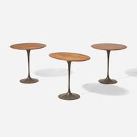 Eero Saarinen (Finnish-American, 1910-1961) Three "Tulip" Side Tables, Knoll Associates, USA, circa 1957