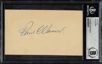 A Paul Waner Signed Autograph Index Card (Beckett Authentication Services)