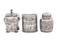 Three Silver Tea Caddies