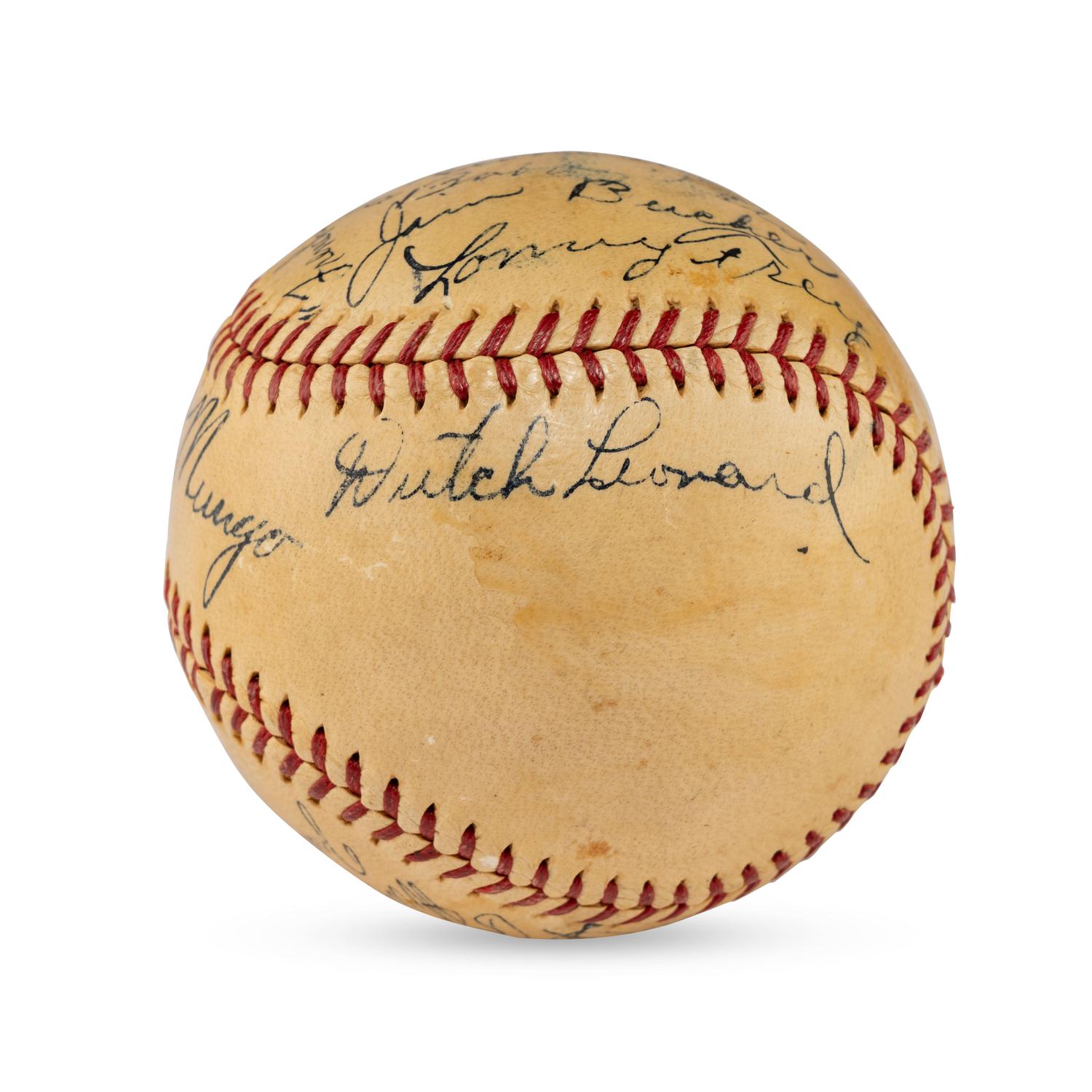 A 1935 Brooklyn Dodgers Team Signed Autograph Baseball (PSA Letter of Authenticity)