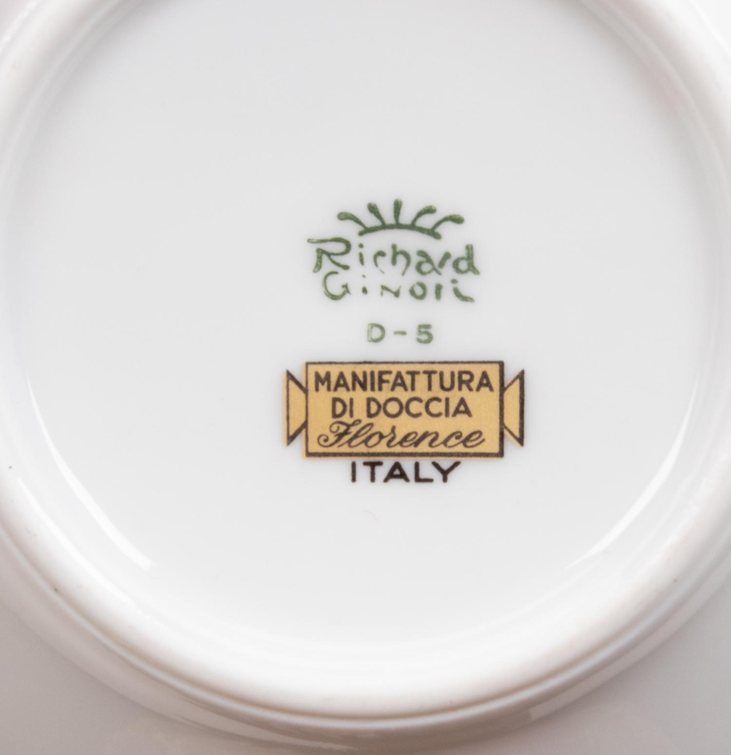 A Richard Ginori Parcel Gilt Porcelain Dinner Service