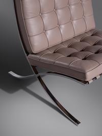 Pair of 'Barcelona' Lounge Chairs, c. 1990s Knoll Studio, USA