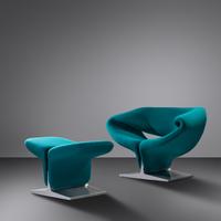 Ribbon Chair and Ottoman, model 582 Artifort, France / Netherlands