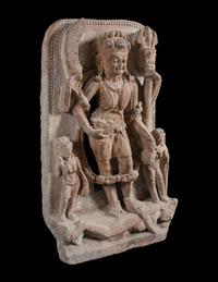 An Indian Stone Carving of Deities