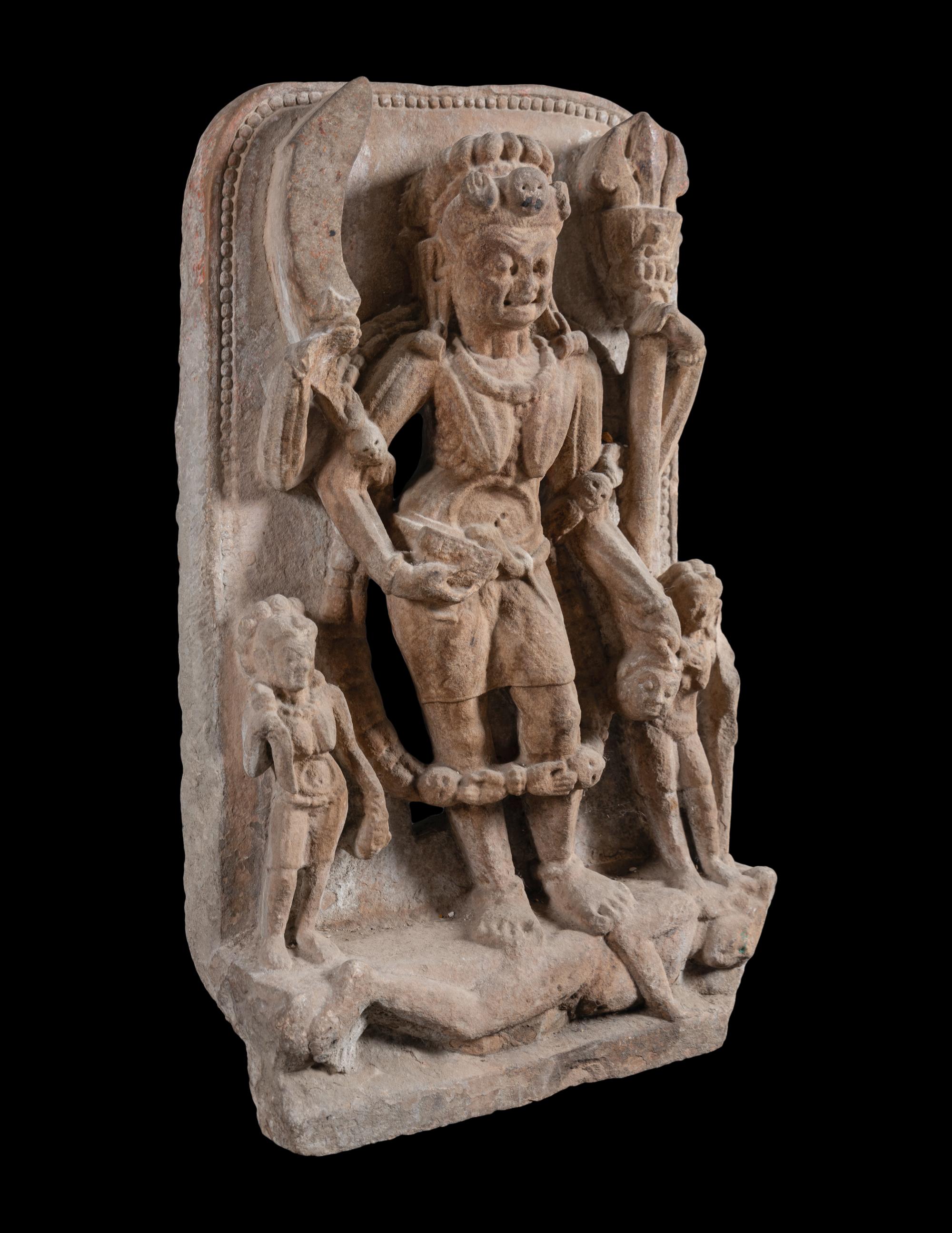 An Indian Stone Carving of Deities