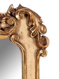 A Painted and Parcel Giltwood Mirror
