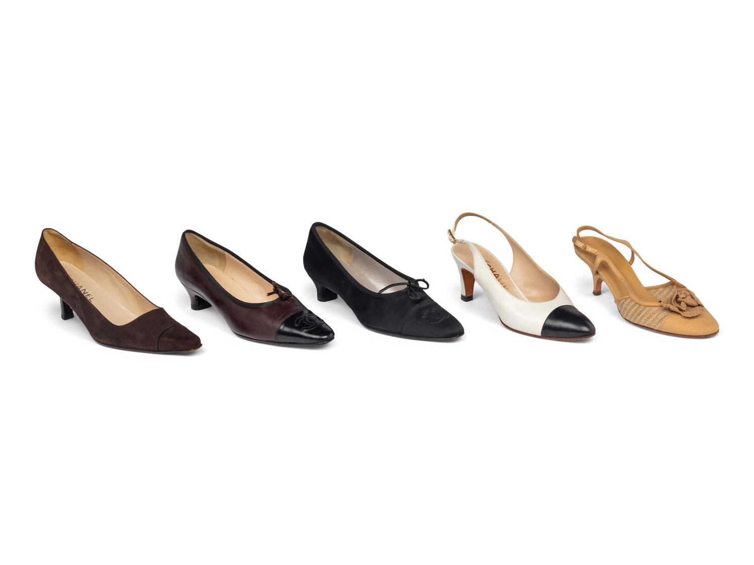 Five Pairs of Chanel Pumps