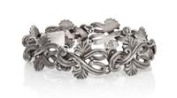 A Mexican Silver Link Bracelet, Margot de Taxco (b. circa 1915-1985) Length approximately 7 1/2 inches.