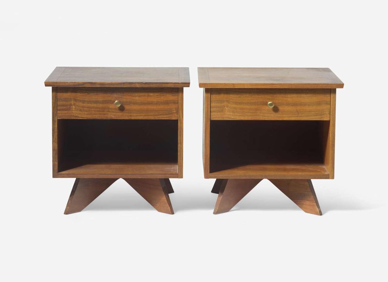 George Nakashima for Widdicomb, Pair of "Origins" Nightstands