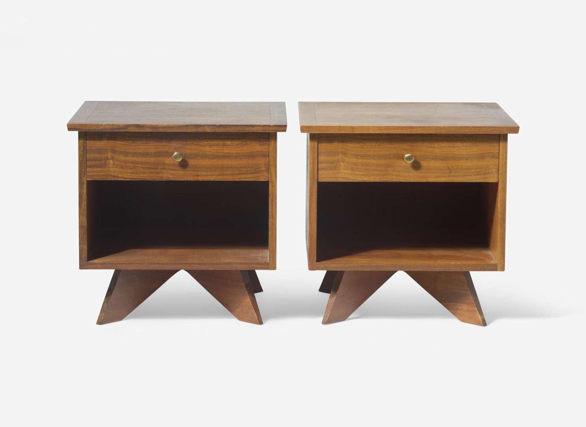 George Nakashima for Widdicomb, Pair of "Origins" Nightstands