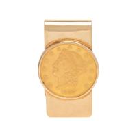 TIFFANY & CO, YELLOW GOLD COIN MONEY CLIP