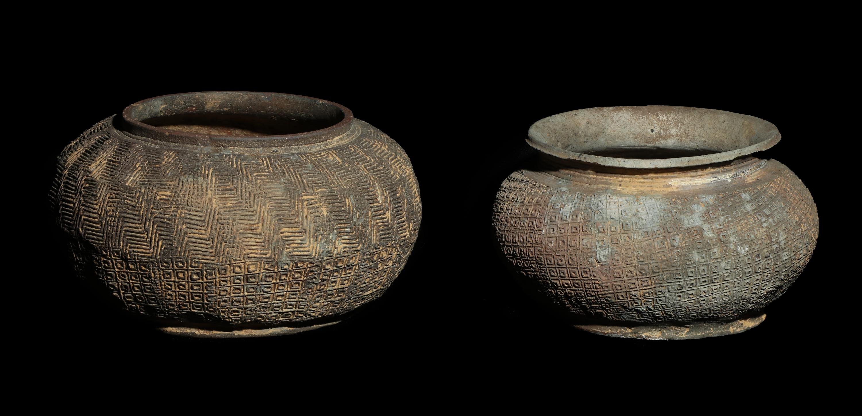 Three Chinese Grey Pottery Jars