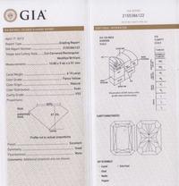 A Platinum, 18 Karat Yellow Gold, Fancy Yellow Diamond and Diamond Ring, 5.90 dwts.