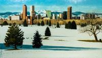 Little, (American, 20th/21st Century), Denver Skyline of City Park, 1984