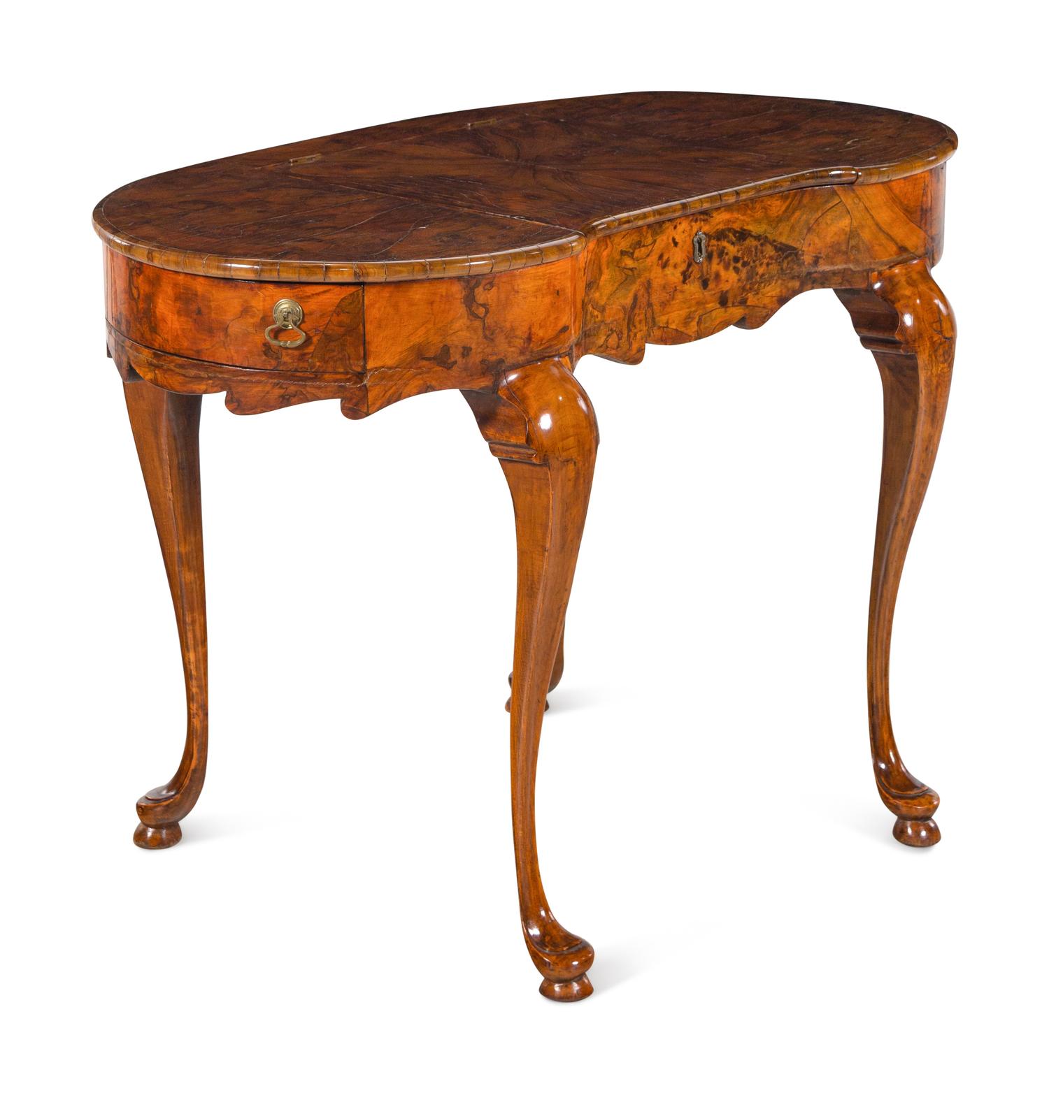 A Dutch Olivewood Veneered Dressing Table