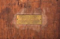 An American Mahogany Brass-Mounted, Inlaid and Carved Mahogany Tall Case Clock