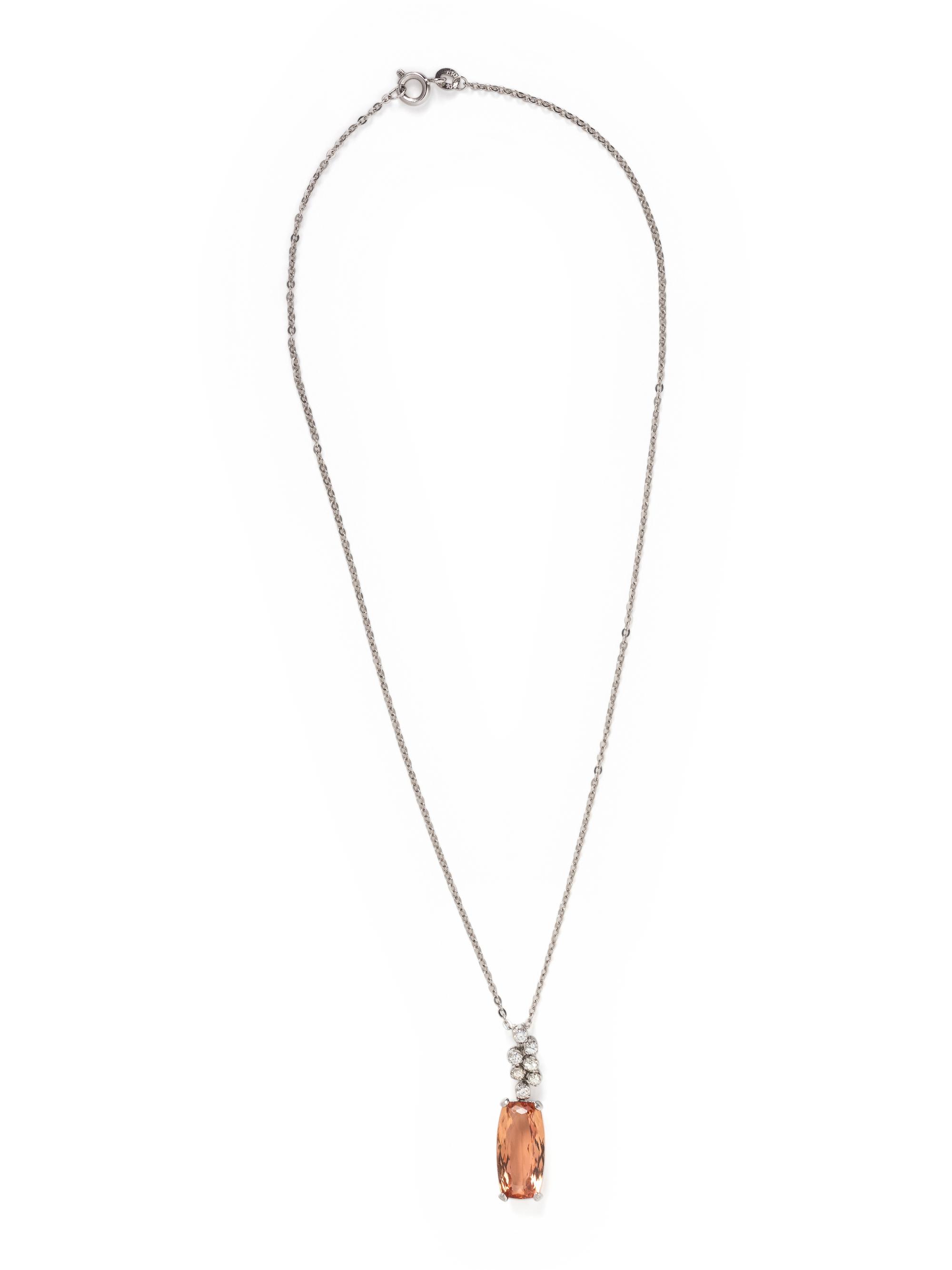 TOPAZ AND DIAMOND PENDANT/NECKLACE