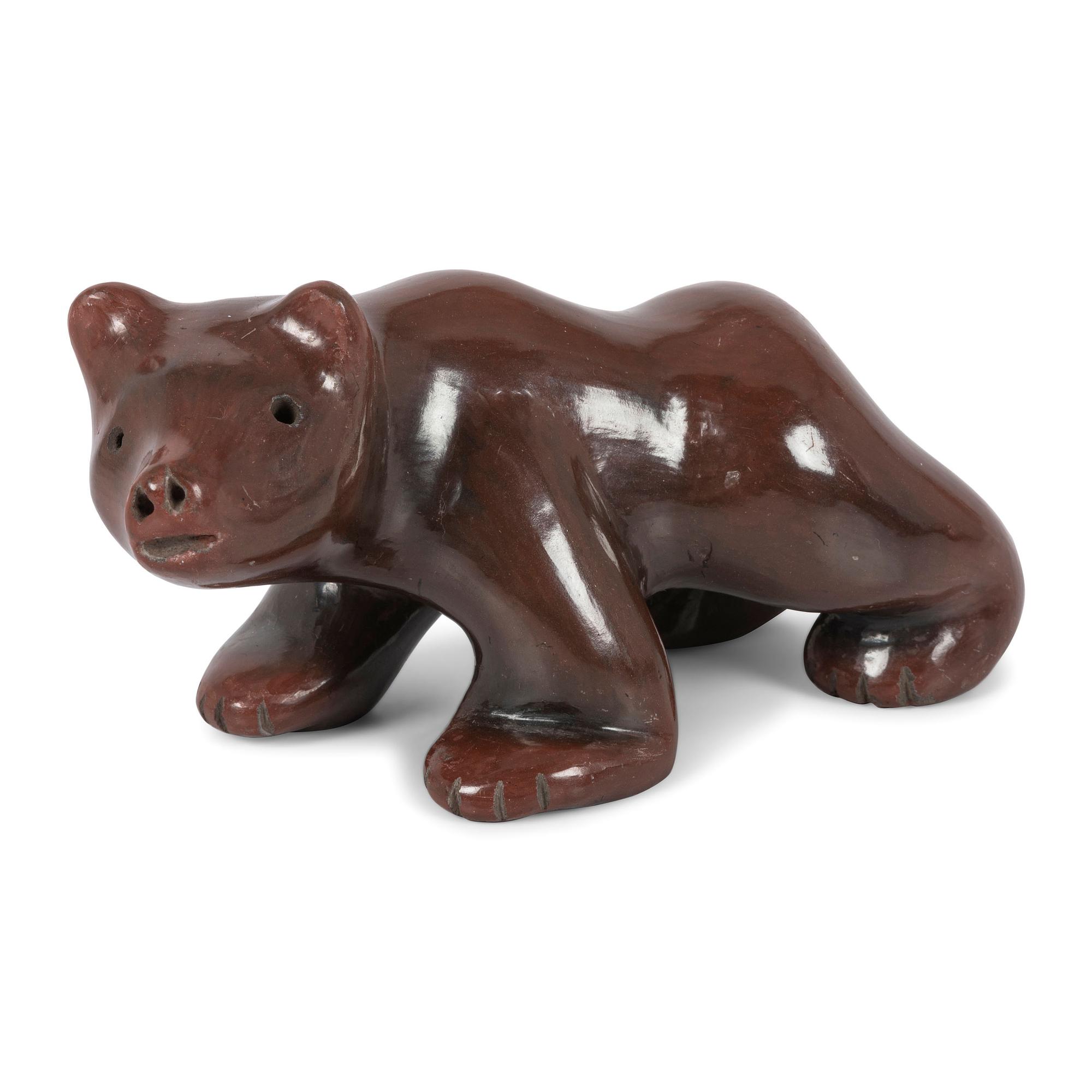 A Santa Clara Redware Bear