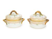 Five Royal Copenhagen Flora Danica Porcelain Table Articles