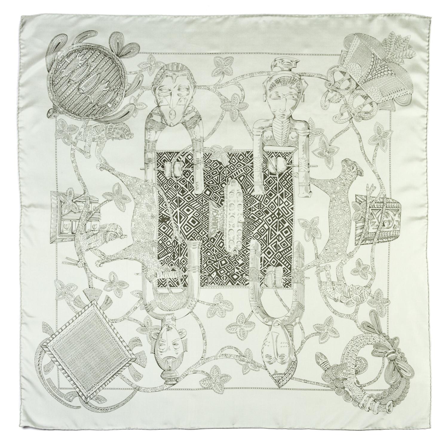 An Hermes Silk Scarf, 35 x 35 inches.