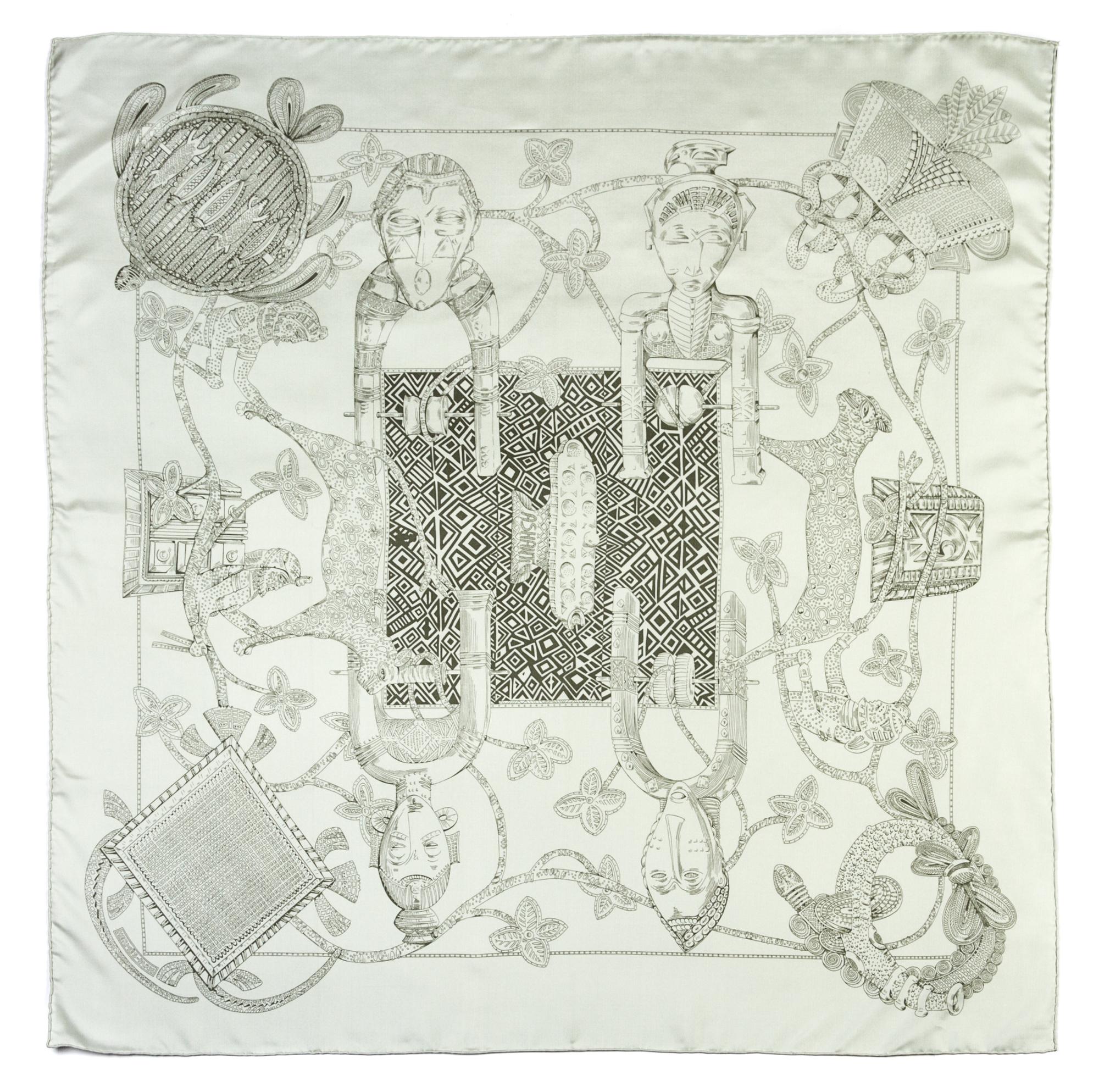 An Hermes Silk Scarf, 35 x 35 inches.