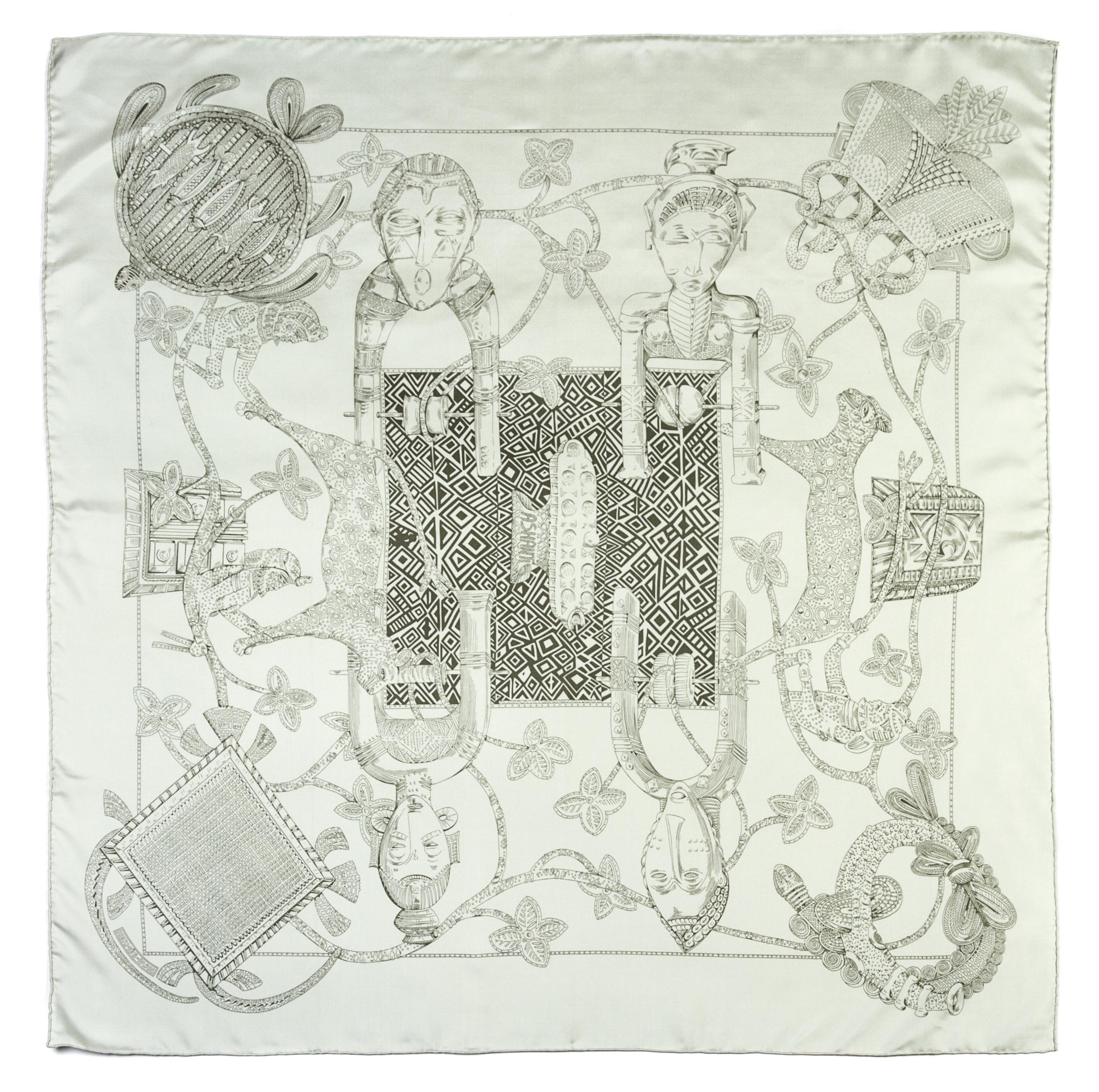 An Hermes Silk Scarf, 35 x 35 inches.