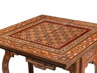 A Levantine Bone and Abalone-Inlaid Mosaic Backgammon Table