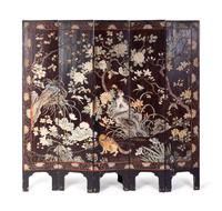 A Chinese Coromandel Five-Panel Screen — 19TH CENTURY